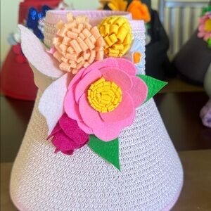 Upcycled Visor with one of a kind Flowers. Each Petal hand cut and arranged.